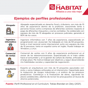 Qué es un perfil profesional y cómo elaborarlo? - Habitat Perú